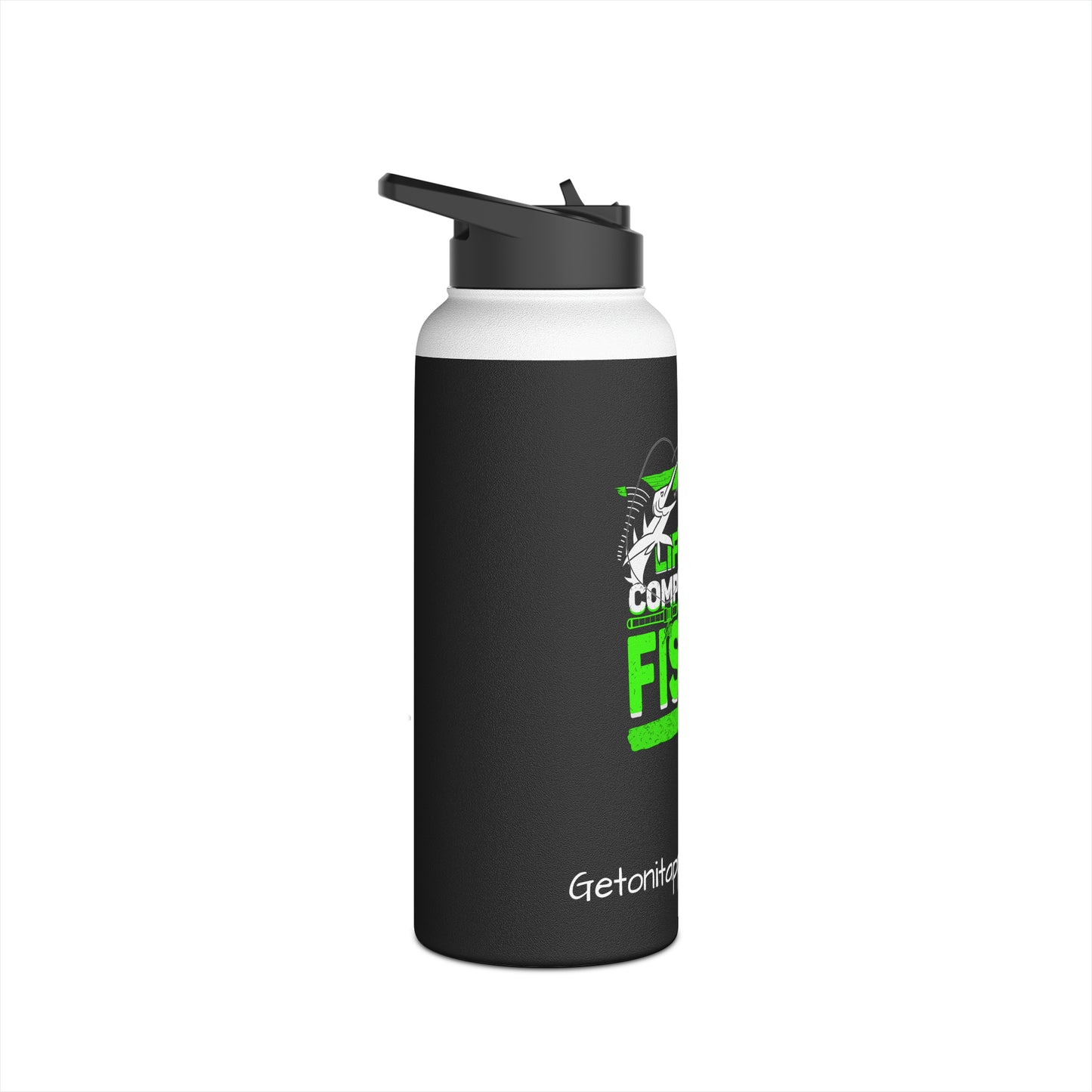 Stainless Steel Water Bottle - When Life Gets Complicated I Go Fishin