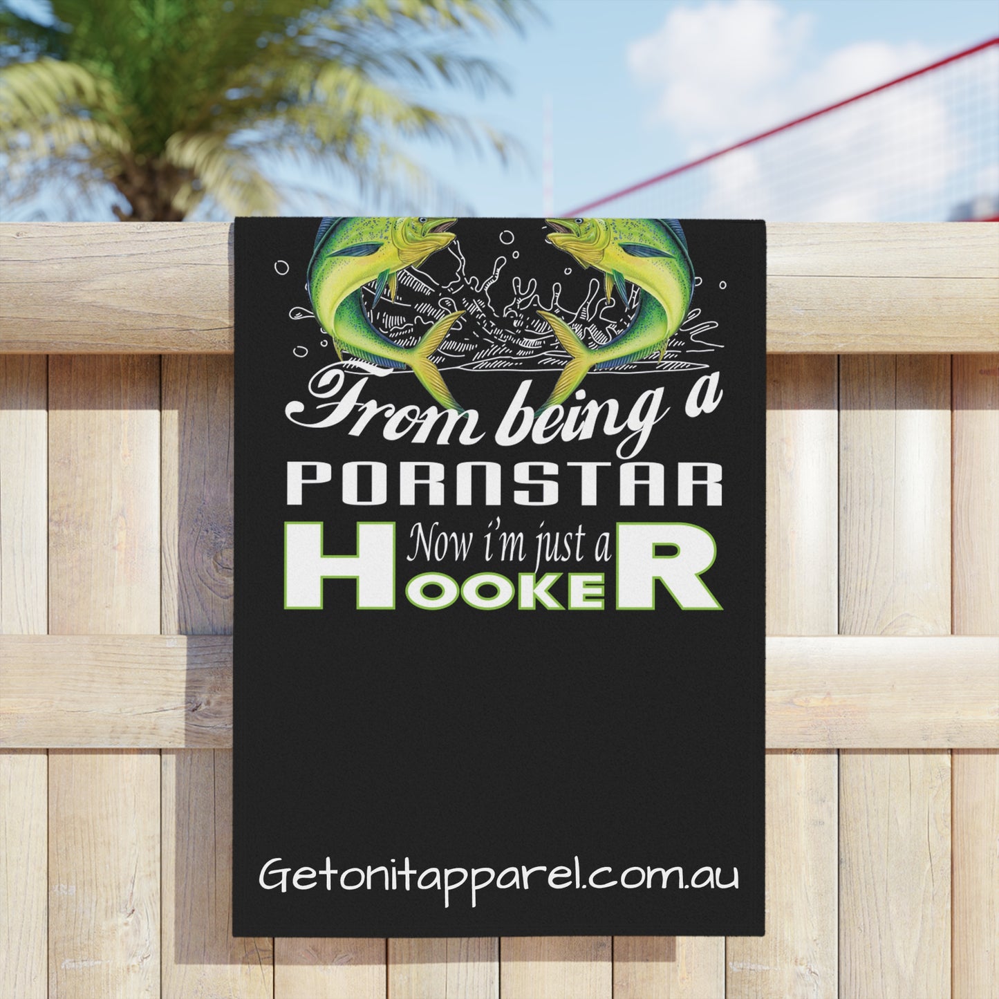 Beach Towels - Fishing Saved Me From Being a Pornstar Now Im Just A Hooker.
