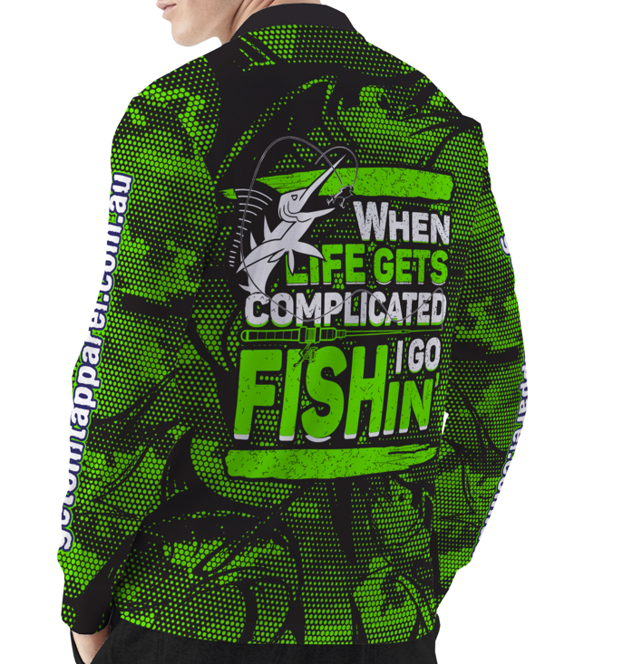 Long Sleeve Fishing Shirt - When Life Gets Complicated I Go Fishing